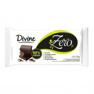 Choc Divine Zero 80% Cacau PC 100GR