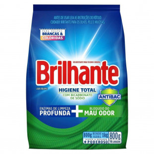 Detergente Pó Brilhante Higiene Total SH 800GR