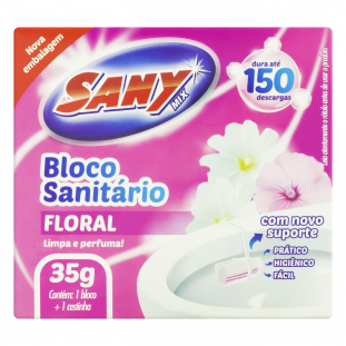 Detergente SanitA rio Bloco Floral Sany Mix 35g
