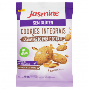 Cookies Jasmine s/ Glúten Castanha do Pará e Caju PC 150GR