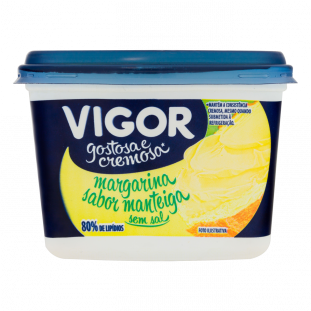 Margarina Vigor 80% s/ Sal PT 500GR