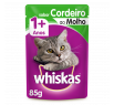 Alimento p/ Gatos Adultos 1+ Cordeiro ao Molho Whiskas Sachê 85g